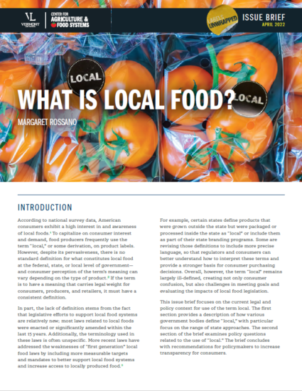 What is Local Food?