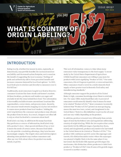 What is Country of Origin Labeling? 